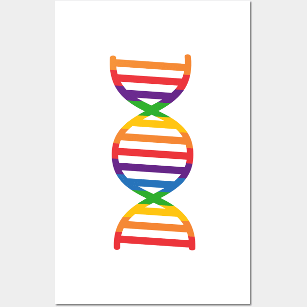 Rainbow Flag Genome Candy (Gay Pride) Wall Art by XOOXOO